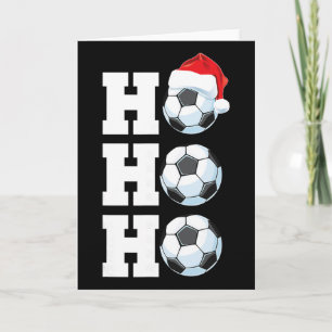 Ho Ho Ho jul fotboll Byll Santa hatt Rolig fotboll Kort