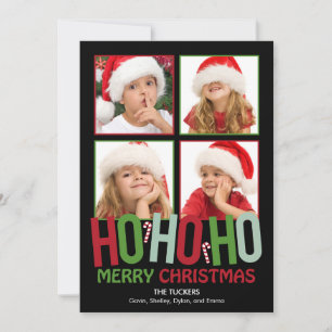 Ho Ho Ho Jul-Helgdag fotokort Julkort