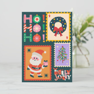Ho Ho Ho Jul-Helgdag-kort Julkort