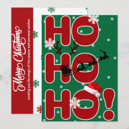 Ho Ho Ho Jul-Helgdag-kort Julkort