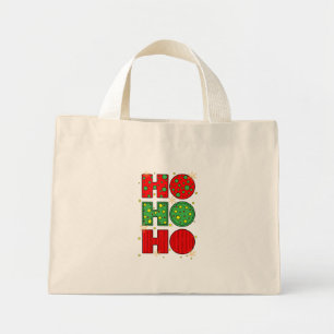 HO HO HO Jul Liten Totebag Mini Tygkasse