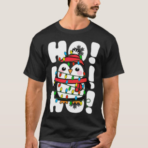 Ho Ho Ho jul Ljus Cute Penguin T Shirt