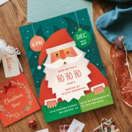 Ho Ho Ho jul Party | Cute Santa Helgdag Inbjudningar