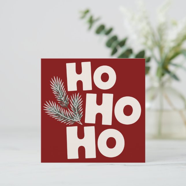 Ho Ho Ho jul present julpresenter  Julkort (Stående Fram)