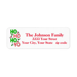 Ho Ho Ho jul returadressetiketter Returadress Etikett