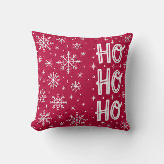 Ho Ho Ho jul röd snöflinga kastkudde Kudde