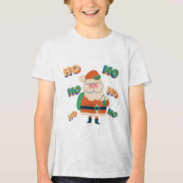 Ho Ho Ho Jul T-Shirt | Rolig Grafik för Högtider
