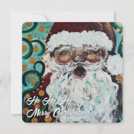 Ho Ho Ho jul tomte ingen bild Julkort