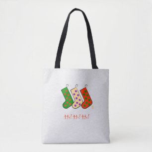 Ho! Ho! Ho! Jul Tote Bag Tygkasse
