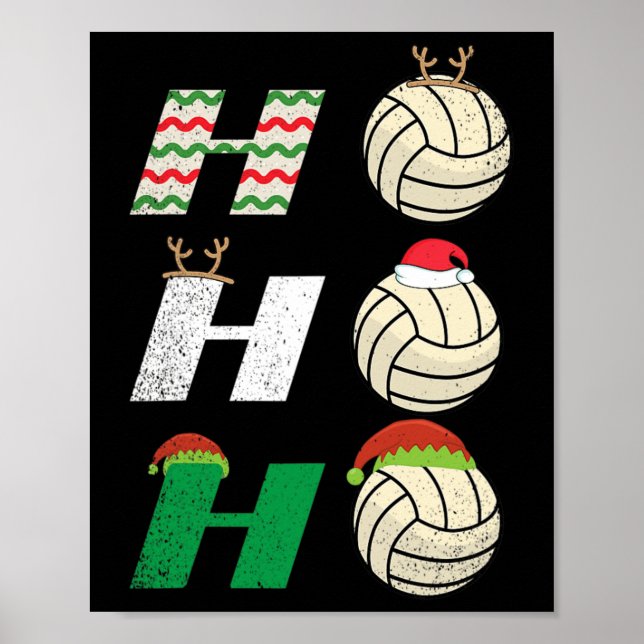 Ho Ho Ho - jul Volleyball Team Player Enthus Poster (Framsidan)