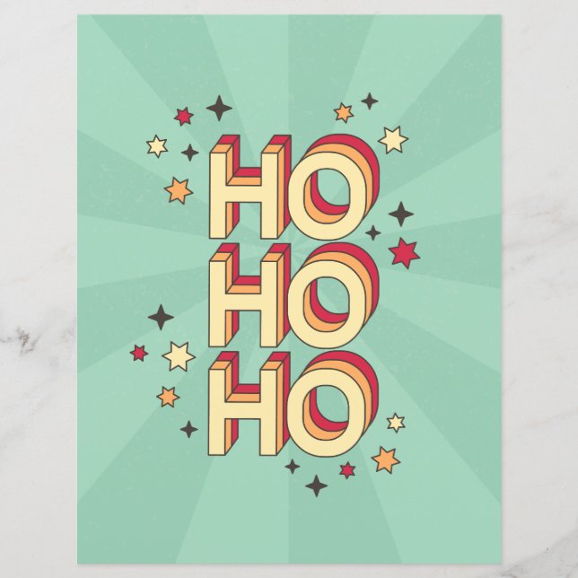 Ho ho ho julafton helgdagar återför stil text och  (Framsida)