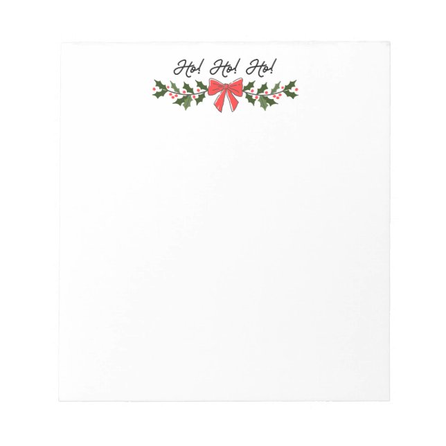 Ho! Ho! Ho! JulAnteckningsblocket Anteckningsblock (Framsida)