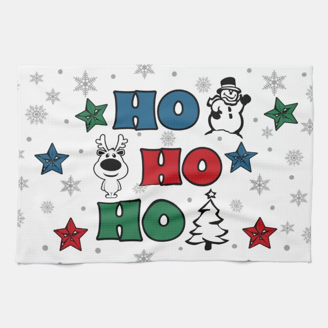Ho-Ho-Ho-juldesign Kökshandduk (Horisontell)