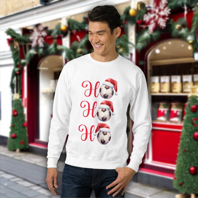 Ho Ho Ho Julfotboll Manar Lång Ärmad Tröja (Skapare uppladdad)