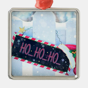 Ho Ho Ho Julgransprydnad Metall