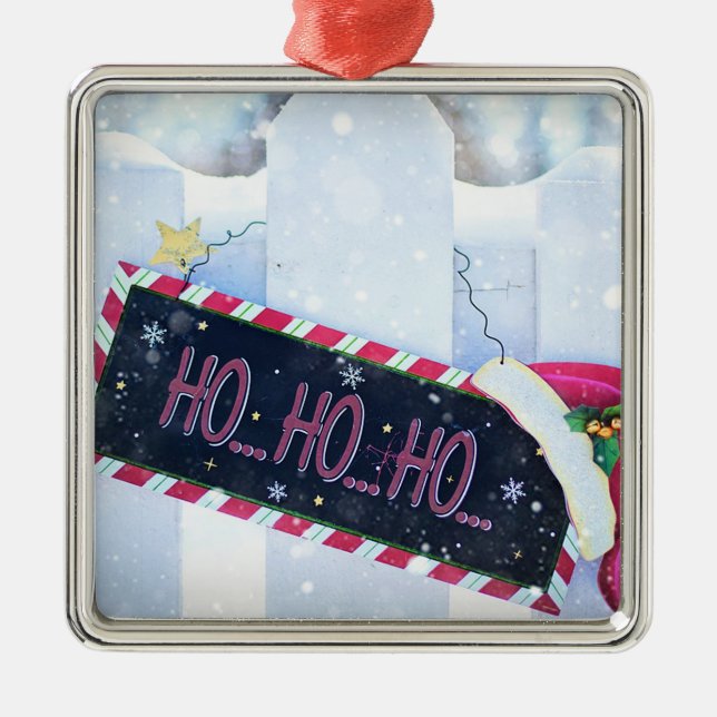 Ho Ho Ho Julgransprydnad Metall (Framsidan)