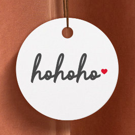 Ho Ho Ho | Julhjärta Modern Minimalist Gåvor Etiketter
