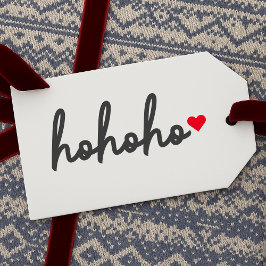 Ho Ho Ho | Julhjärta Modern Minimalist Presentetikett