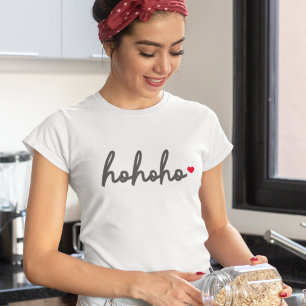 Ho Ho Ho Julhjärta Modern Minimalist T Shirt
