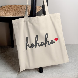 Ho Ho Ho | Julhjärta Modern Minimalist Tygkasse