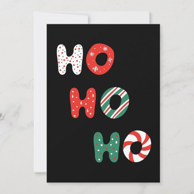Ho Ho Ho Julinbjudan Inbjudningar (Framsida)