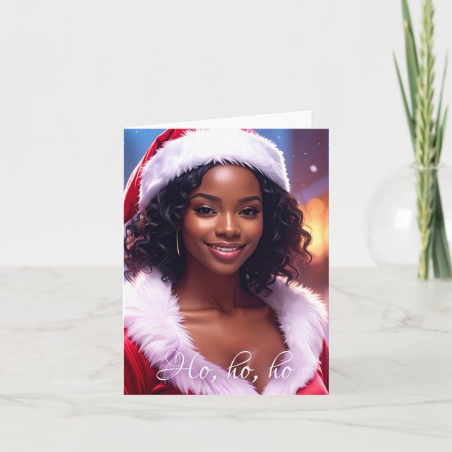 HO HO HO - julklappskort Kort (Framsida)