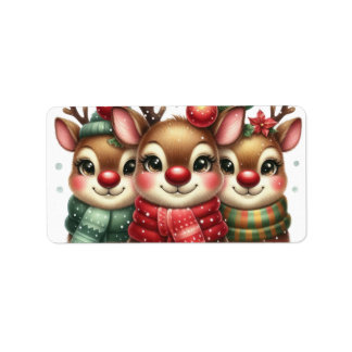 Ho Ho Ho-julkort Adressetikett