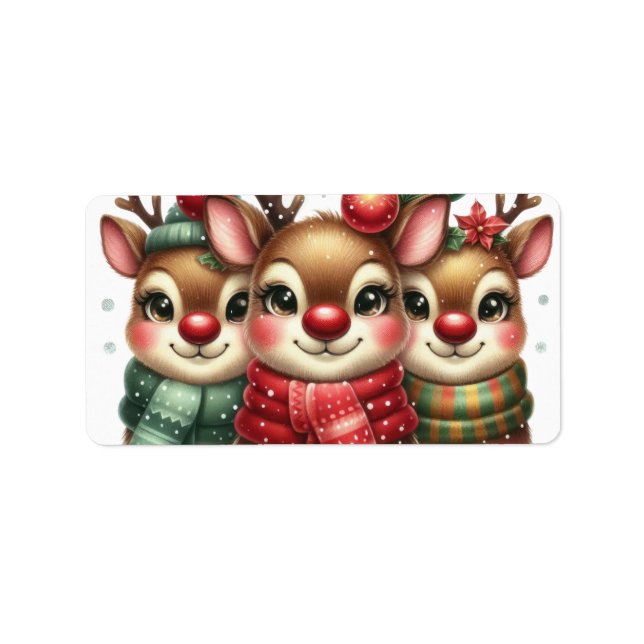 Ho Ho Ho-julkort Adressetikett (Framsidan)