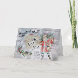"Ho Ho Ho" julkort för jultomten Helgkort