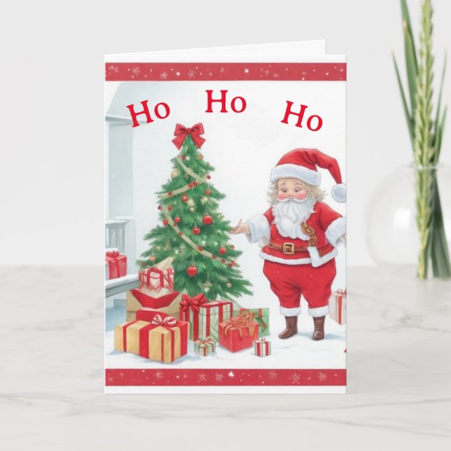 Ho Ho Ho-julkort Helgkort (Framsida)