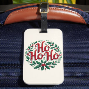 Ho Ho Ho Julkrans Typografi Design Bagagebricka