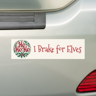 Ho Ho Ho Julkrans Typografi Design Bildekal