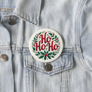 Ho Ho Ho Julkrans Typografi Design Knapp