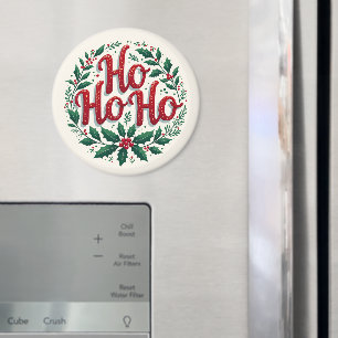 Ho Ho Ho Julkrans Typografi Design Magnet