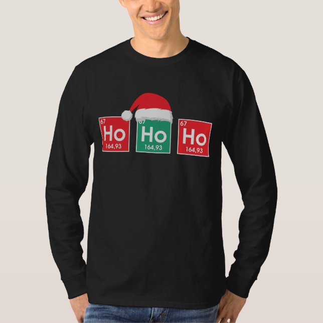 Ho Ho Ho | Julperiodisk Bord Nerd Humor T Shirt (Framsida)