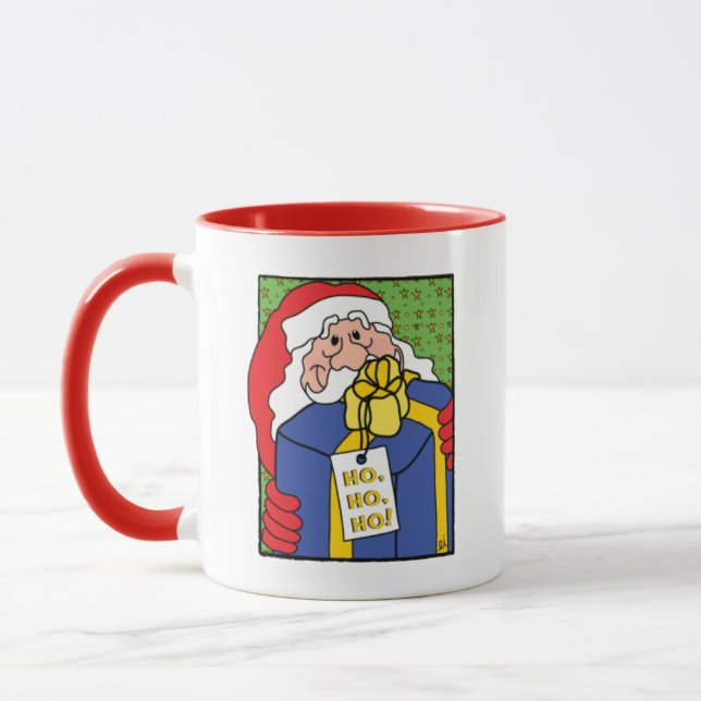 "HO, HO, HO!" JULTOMTEN Classic White Coffee Mugg (Vänster)