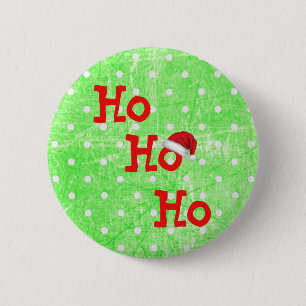 Ho Ho Ho Jultomten Hat Button Knapp