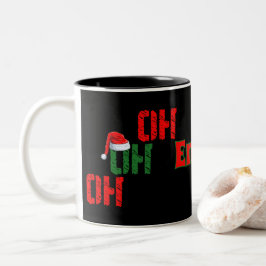 Ho Ho Ho Jultomten Hat God jul Två-Tonad Mugg