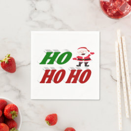Ho Ho Ho Jultomten jultypografi Pappersservett