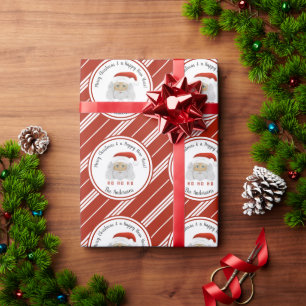 HO HO HO Jultomten Red Rand God jul Presentpapper