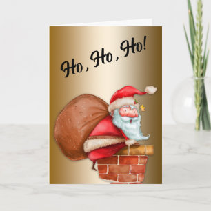 Ho, Ho, Ho, jultomten Skorsten jul Helgkort