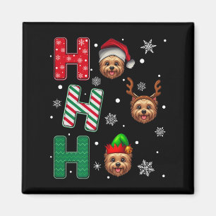Ho Ho Ho Kairn Terrier Hund älskare jul Santa Sant Magnet