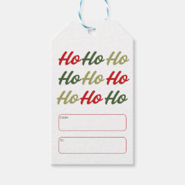 Ho Ho Ho Kalligrafi Jul Presentetikett