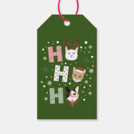 Ho Ho Ho Katter God Jul Presentetikett