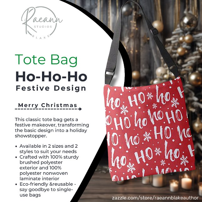 Ho-Ho-Ho Kul Juldesign Totebag Axelväska (Skapare uppladdad)