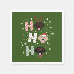 Ho Ho Ho Labrador Retriever God jul Pappersservett
