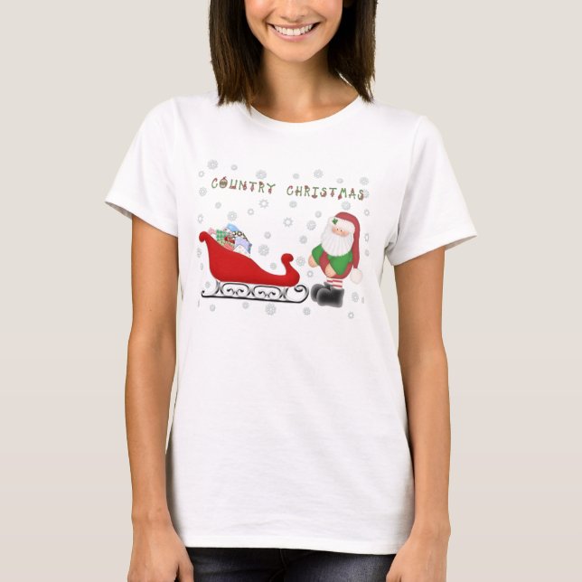 Ho Ho Ho landjulSantas Sleigh T-shirt (Framsida)