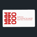 Ho Ho Ho (letterpress stil) Fraktsedel<br><div class="desc">Tomten säger "ho" tre gånger i rad.</div>