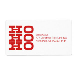 Ho Ho Ho (letterpress stil) Fraktsedel