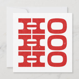 Ho Ho Ho (letterpress stil) Julkort